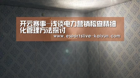 开云赛事-浅谈电力营销稽查精细化管理方法探讨(图2) 开云电竞