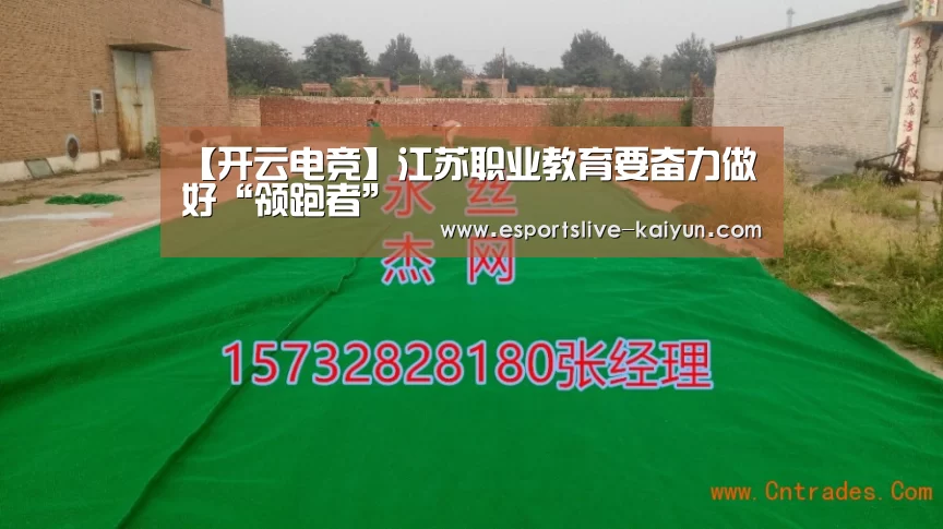 【开云电竞】江苏职业教育要奋力做好“领跑者”(图2) 开云竞猜